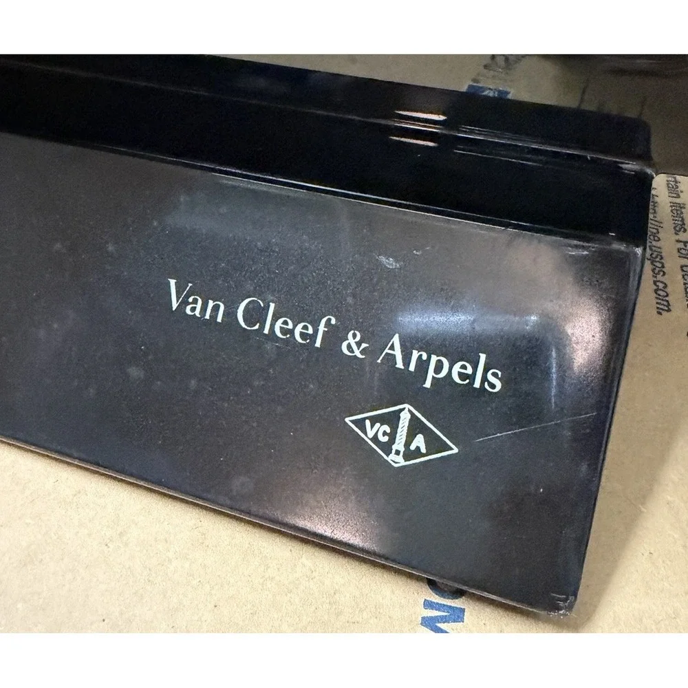 Van Cleef & Arpels Black Mirror Vanity Counter Top Display Tassel Lacquer